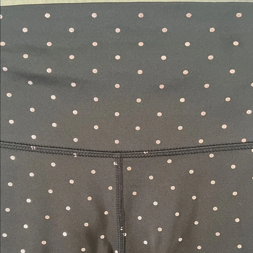 Like New! Glyder High-Waist Leggings Black with Metallic Silver dots in Size S